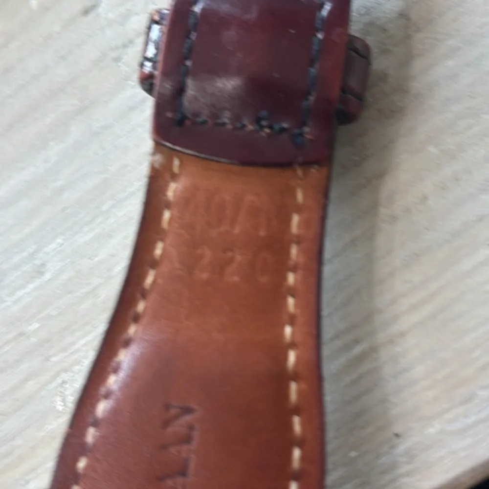 Vintage Cole Haan Woven Belt. Cream Brown Men’s Sz-40 Length-43” No Stretch